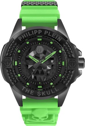Philipp Plein The $kull Silicone Strap Watch, 44mm in Ip Black at Nordstrom