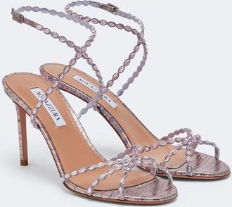 Aquazzura Love Struck embellished leather sandals