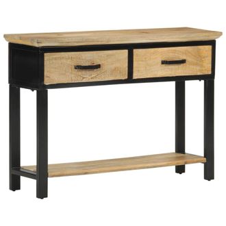 vidaXL Mesa Consola Madera Maciza De Mango Rugosa 110x30x75 Cm Vidaxl