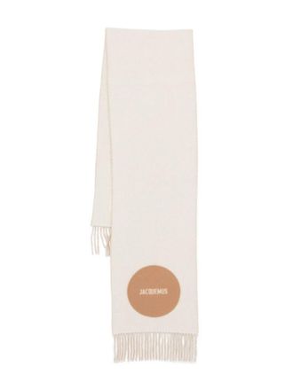 Jacquemus Beige Logo Scarf