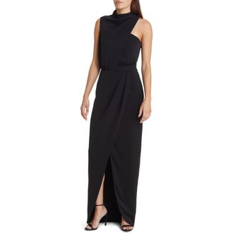 Black Halo Floella Sleeveless Cowl Neck Gown at Nordstrom, Size 0
