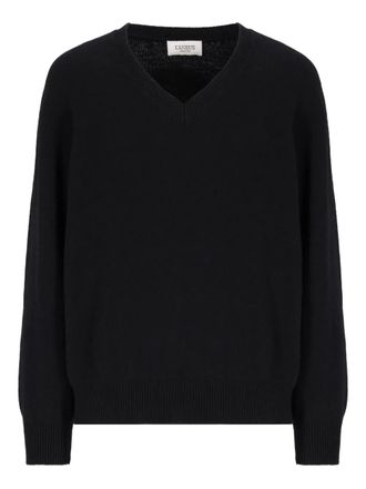 Laneus V-neck sweater - men - Cashmere/RWS Merino Wool - 48 - Black
