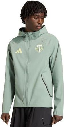adidas Mens adidas Light Green Portland Timbers Tiro Travel Full-Zip Hooded Windbreaker at Nordstrom, Size Xx-Large