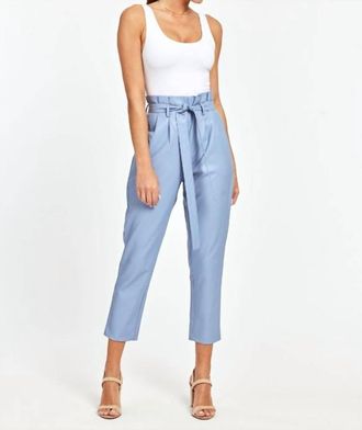 Dolce Cabo Uptown Paper Bag Pants In French Blue