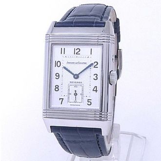 Jaeger-LeCoultre Pre-owned Jaeger LeCoultre Reverso Duo Day Night Hand Wind Silver Dial Mens Watch Q270854