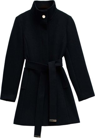 Salsa Wolljacke SALSA Salsa Jeans Jacken Basic Wool Coat, Damen, Gr. XS, schwarz, Obermaterial: 70% Wolle WO. 30% Polyester PES., Jacken Wolljacke