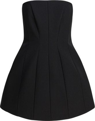 Max Mara Betel Bustier Jurk - Dames - Korte kleedjes - Zwart - S - Katoen - Kleedjes