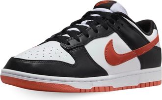 Nike Dragon Red Dunk Low by NIKE, White/Dragon Red-black, 8 UK