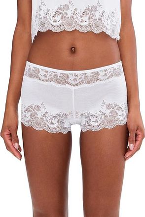 Wacoal Modern Affair Boyshort Panty Underwear Womens Underwear White : XL, Cotton/Lace/Nylon