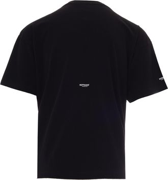 Represent Mens T-Shirt Owners Club Micro Logo Jet Black Cotton T-Shirts And Polos