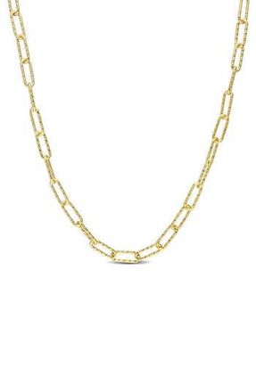 Delmar Textured Paper Clip Chain Necklace in Yellow at Nordstrom Rack