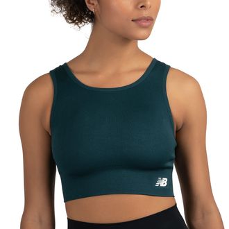 New Balance Womens Seamless Sports Bra, Opaque, Tornado, XXL
