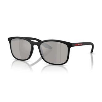 Prada PSA08S 1BO2B0 Matte Black/Light Grey Silver Mirror
