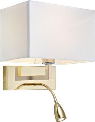Marksl&ouml;jd Savoy - Applique per interni a 2 luci in ottone con luce di lettura, attacco E27 - Markslojd