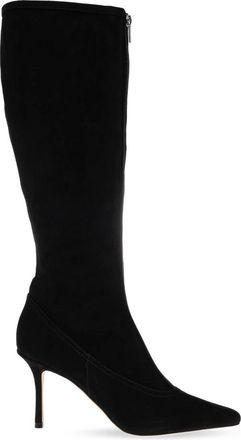 Jimmy Choo London Jozi Knee Boot 85 - Dames - Laarzen met Hak - Zwart - 36 EU - Su&egrave;de - Schoenen