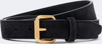 The Row Geo suede belt