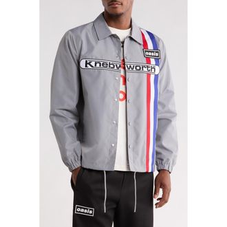 Pleasures x Oasis Supersonic Shirt Jacket in Steel at Nordstrom, Size Xx-Large