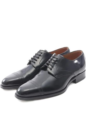 Dior 2010s embossed-logo leather loafers - men - Leather/Leather/Leather/Rubber - 39 - Black