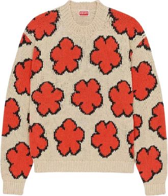 Kenzo Boke Flower Sweater - Dames - Ronde hals truien - Veelkleurig - M - Katoen - Truien & Vesten