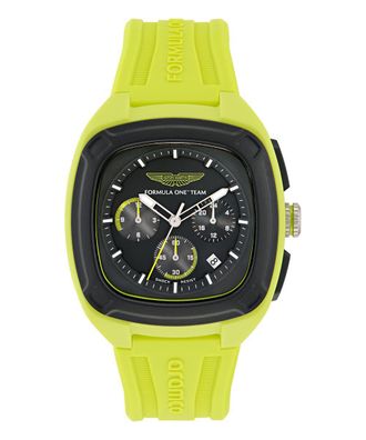 Aston Martin Am Formula 1 Ovr W Mens Yellow Watch MTFO1F503 Silicone - One Size