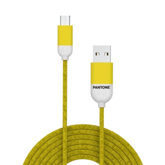 Pantone Celly Pt-mc001-5y Cavo Dati Usb 1,5 Metri Usb 2.0 Micro-usb A Usb A Giallo