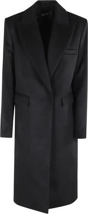 Federica Tosi Cappotto con revers a lancia - Nero