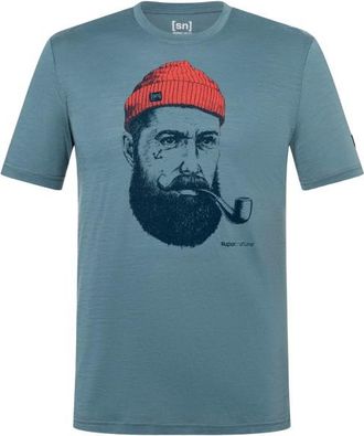 super.natural Sailor Tee Merinoshirt f&uuml;r Herren | t&uuml;rkis