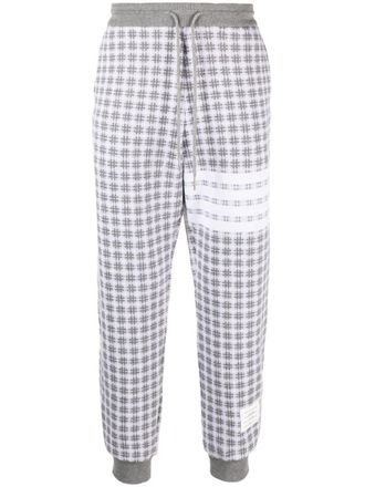 Thom Browne Pantaloni sportivi a quadri - Grigio