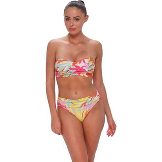 Sunsets Loretta Bandeau Bikini Swimsuit Top - D Cup in Tropicolor Crepe at Nordstrom, Size 36