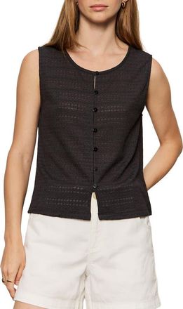 Sanctuary Textured Vacation Knit Vest in Black at Nordstrom, Size X-Large