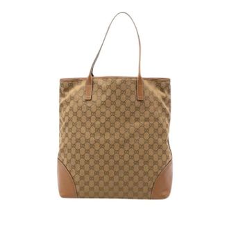 Gucci Pre-owned Tote Bags, female, Brown, Size: ONE SIZE Pre-owned Canvas Tote