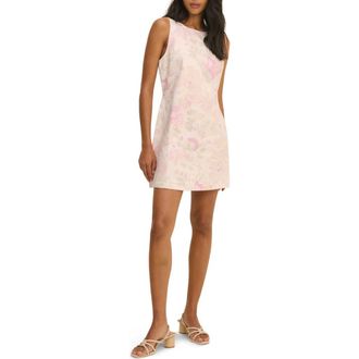 Nobody's Child Louis Floral Print Minidress in White at Nordstrom, Size 12