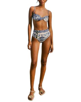 Farm Rio Delicate Tapestry High Waist Bikini Bottom