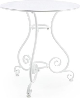 BIZZOTTO Nostalgischer Gartentisch Etienne &oslash; 70 cm - Weiss