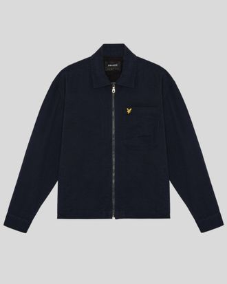 Lyle & Scott Mens Lightweight Enzyme Wash Overshirt - Navy - Size X-Large