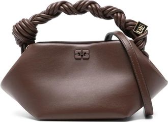 Ganni Borsa tote con logo - Marrone