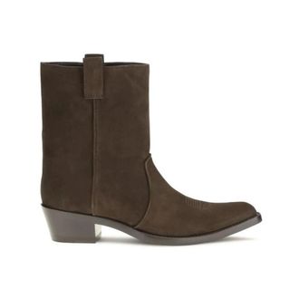 Khaite Cowboy Boots, female, Brown, Size: 11 US Bos Taurus Ankle Boots