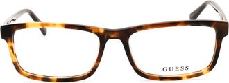 Guess GU50015 Tortoiseshell Acetate Eyeglasses - Tortoiseshell Brown