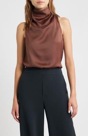 Rag & Bone Jana Sleeveless Cowl Neck Top in Umber at Nordstrom Rack, Size Small