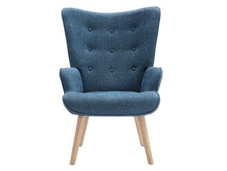 VENTE-UNIQUE.COM Sill&oacute;n cl&aacute;sico tela azul
