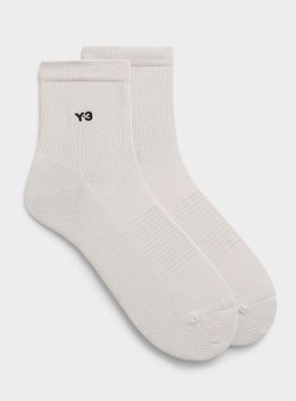 Yohji Yamamoto Mens Y-3 ribbed ankle socks