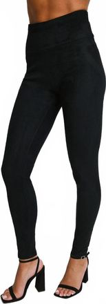Sadie & Sage Amaia Suede Leggings In Black