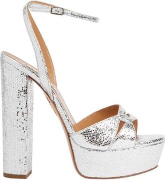 Aquazzura Silver Sinner 140 Sandals Size 39.5