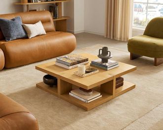 Castlery Mori Square Coffee Table 95cm, Natural by Castlery