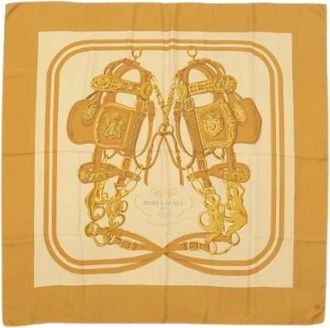 Herm&egrave;s Pre-owned Scarves, female, Brown, Size: ONE SIZE Pre-owned Carre 140 Brides de Gala Scarf