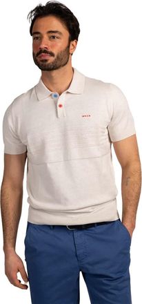 N-Z-A- NEW ZEALAND AUCKLAND Poloshirt New Zealand korte mouw cr&egrave;me 3 knoopjes
