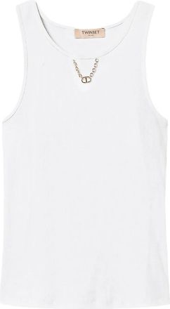 Twin-Set Canotta in cotone - Bianco