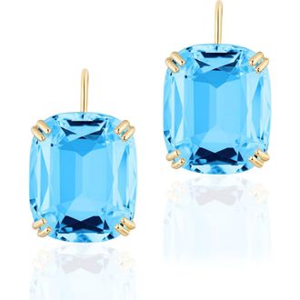 Goshwara Gossip Cushion Cut Stone Drop Earrings in Pale Blue at Nordstrom