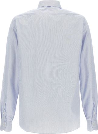 Borriello Striped Cotton Shirt - Light Blue