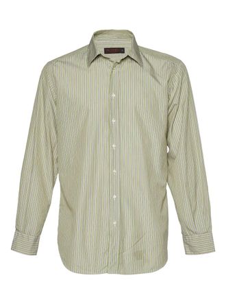 Etro striped long-sleeve shirt - Green